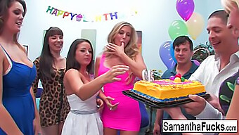 La Orgía De Cumpleaños De Samantha Es Una Fiesta Sexual En Grupo Salvaje Y Loca