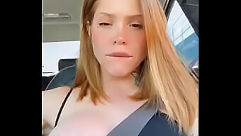 Driving And Dicking: A Public Display Of Big Tits