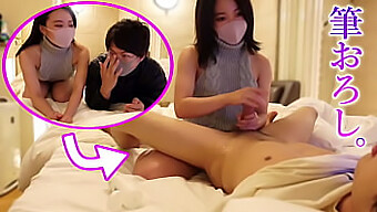 일본 십대 소년이 첫 번째 핸드잡을 경험합니다 - 정액 포함